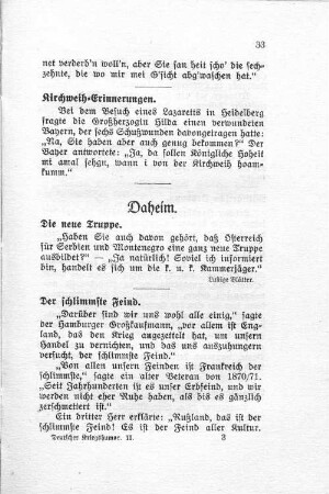 Daheim.