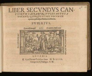 Liber secundus cantionum sacrarum ... quinque et sex vocum. Superius
