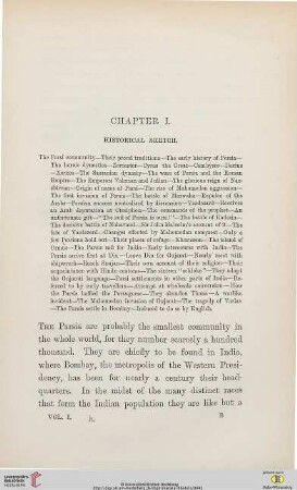 Chapter I : Historical Sketch