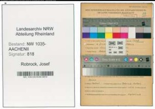 Entnazifizierung Josef Robrock , geb. 06.12.1902 (Steiger)