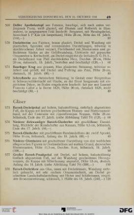 Gläser (Nr. 573-602)