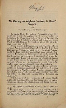 Zeitschrift für praktische Theologie. 8. 1886