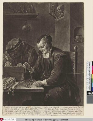 [Die Goldwägerin; Une vieille femme qui pèse de l'or]