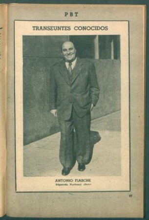 Antonio Fiasche, Diputado Nacional electo - [Fotografía] : Transeúntes conocidos