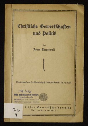 Christliche Gewerkschaften und Politik