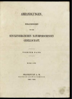 Abhandlungen der Senckenbergischen Naturforschenden Gesellschaft