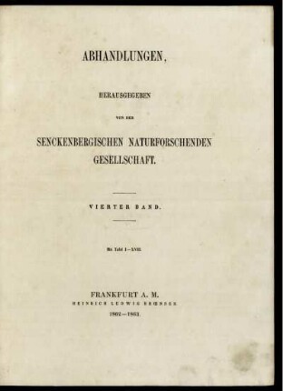 Abhandlungen der Senckenbergischen Naturforschenden Gesellschaft