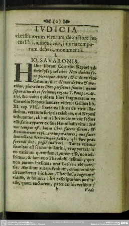 Judicia clarissimorum virorum de auctore huius libri, aliisque eius, injuria temporum deletis, monumentis