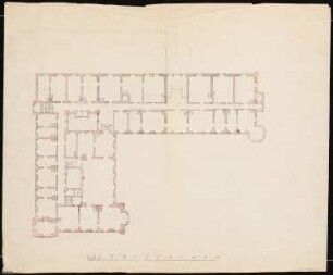 Zweigeschossiges Schloss: Grundriss Erdgeschoss