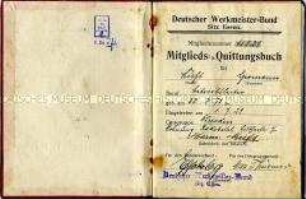 Mitgliedsausweis des Deutschen Werkmeisterbundes Deutschlands