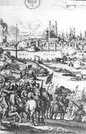 Magdeburg. Belagerung der Stadt im Mai 1631, Repro, Ausschnitt