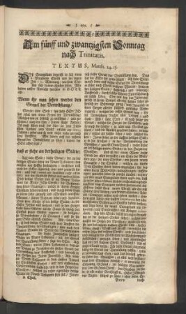 Am fünff und zwantzigsten Sonntag nach Trinitatis