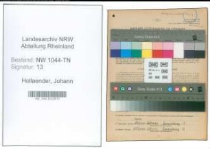 Entnazifizierung Johann Hollaender , geb. 03.11.1911 (Fuhrunternehmer)