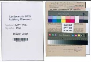 Entnazifizierung Josef Theuer , geb. 20.07.1906 (Technischer Angestellter)
