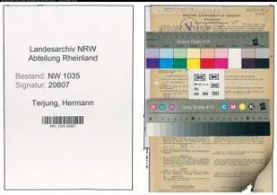 Entnazifizierung Hermann Terjung , geb. 04.09.1890 (Steiger)