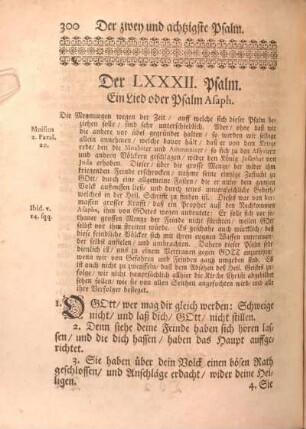 Der LXXXII. Psalm. Ein Lied oder Psalm Asaph.