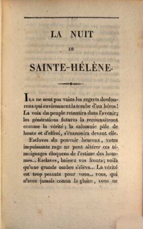 La nuit de Sainte-Hélène : héroïde sur le tombeau de Napoléon-le-Grand