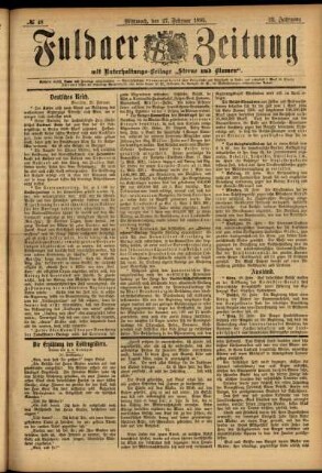 Ausgabe vom Mittwoch, den 27. Februar 1895.