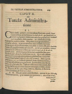 Caput II. De Tutelae Administratione.