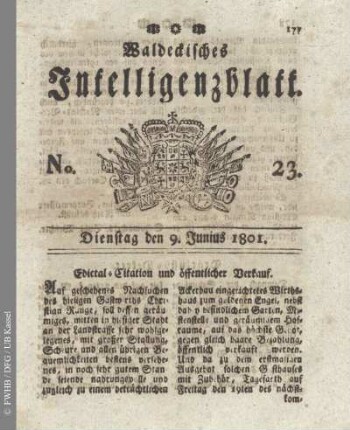 No. 23, Dienstag den 9. Junius 1801