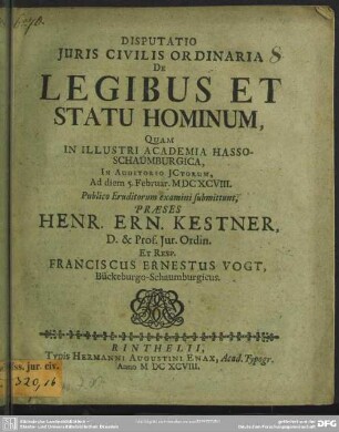 De legibus et statu hominum