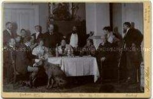 Otto von Bismarck mit Familie am Silvesterabend