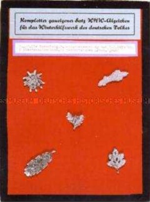 WHW-Abzeichen, Blüten und Zweige, Straßensammlung im Gau Halle-Merseburg vom Januar 1940