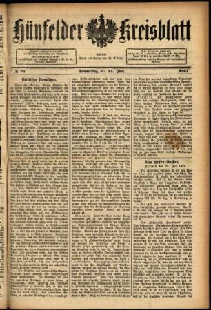 Ausgabe vom Donnerstag, den 24. Juni 1897.