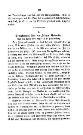 Bemerkungen über den Zeichen - Unterricht