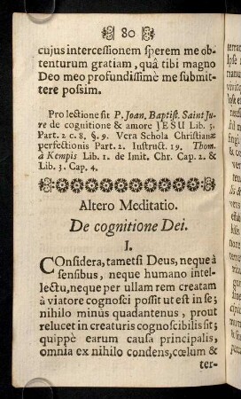 80-86, Altero Meditatio, de cognitione Dei.