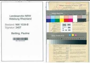 Entnazifizierung Pauline Bertling , geb. 27.12.1904 (Lehrerin)