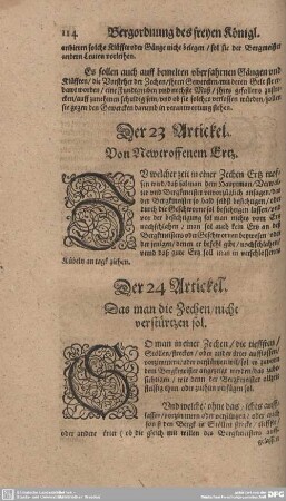 Der 24. Artickel. Das man die Zechen/ nicht verstürtzen sol.