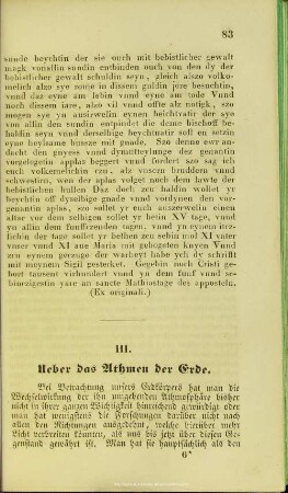 Ueber das Athmen der Erde
