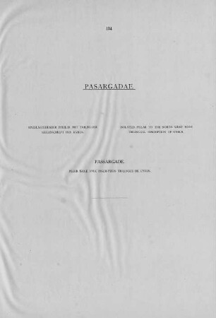 134. Einzelstehender Pfeiler mit trilinguer Keilinschrift des Kyros