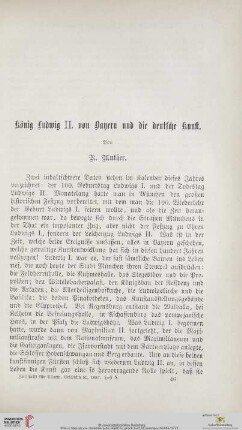 König Ludwig II. von Bayern und die deutsche Kunst