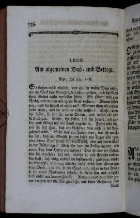 LXVIII. Am allgemeinen Buß- und Bettage.