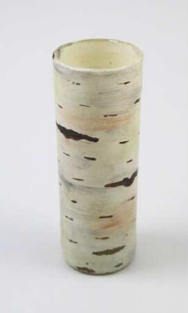 Blumenvase bemalt als Birkenstamm