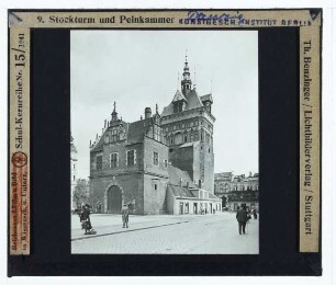 Danzig, Stockturm : Ansicht der Feldseite