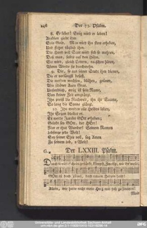 Der LXXIII. Psalm.