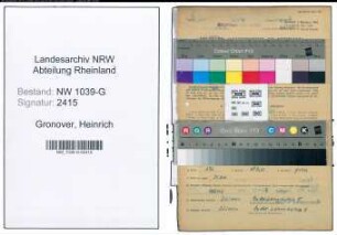 Entnazifizierung Heinrich Gronover , geb. 12.12.1900 (Arbeiter)
