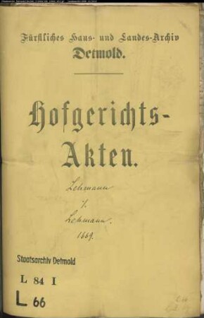 Lehmannsche Erben gegen Magdalene Lehmann zu Schötmar - Kindlicher Anteil