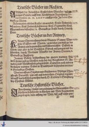 Teutsche Historische Bücher.