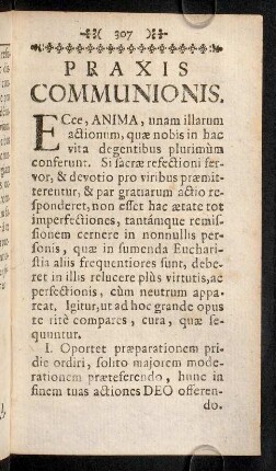 307-333, Praxis Communionis