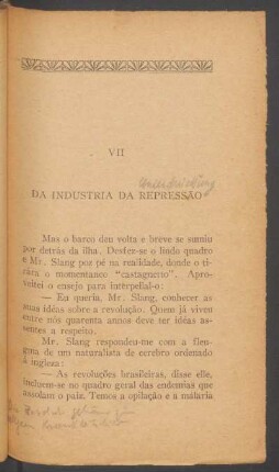 VII - Da indústria da repressão