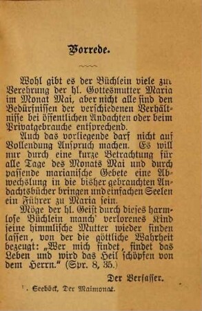 Der Maimonat in Betrachtung und Gebet der alterseligsten Jungfrau Maria gewidmet von P. Philibert Seeböck
