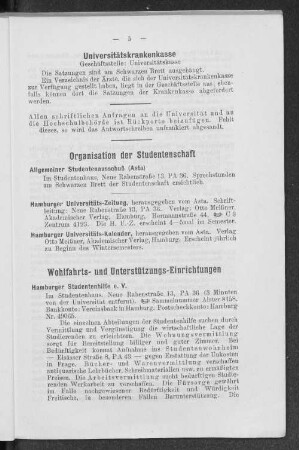 Organisation der Studentenschaft