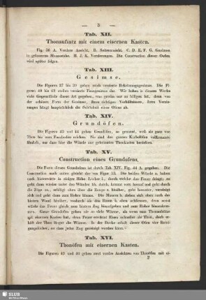 Tab. XII. Thonaufsatz mit einem eisernen Kasten