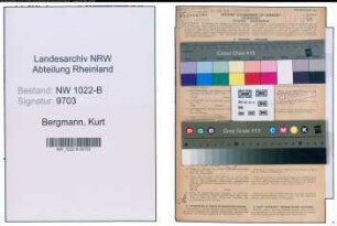 Entnazifizierung Kurt Bergmann , geb. 05.03.1911 (Kaufmann)