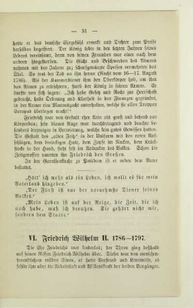 VI. Friedrich Wilhelm II. 1786-1797