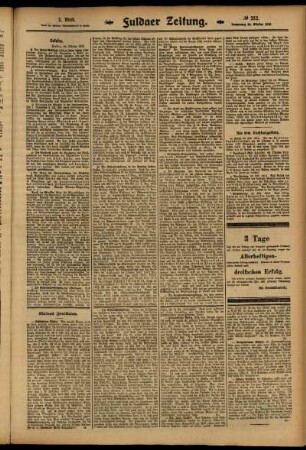 Zweite Ausgabe vom Donnerstag, den 30. Oktober 1913.